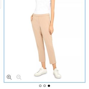Theory trecca pull on good wool suiting pant, nude